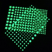 211/202 sztuk Luminous 3D gwiazdy kropki naklejki ścienne dla dzieci pokój dekoracje do wnętrz do sypialni naklejka świecące w ciemności naklejki DIY 4